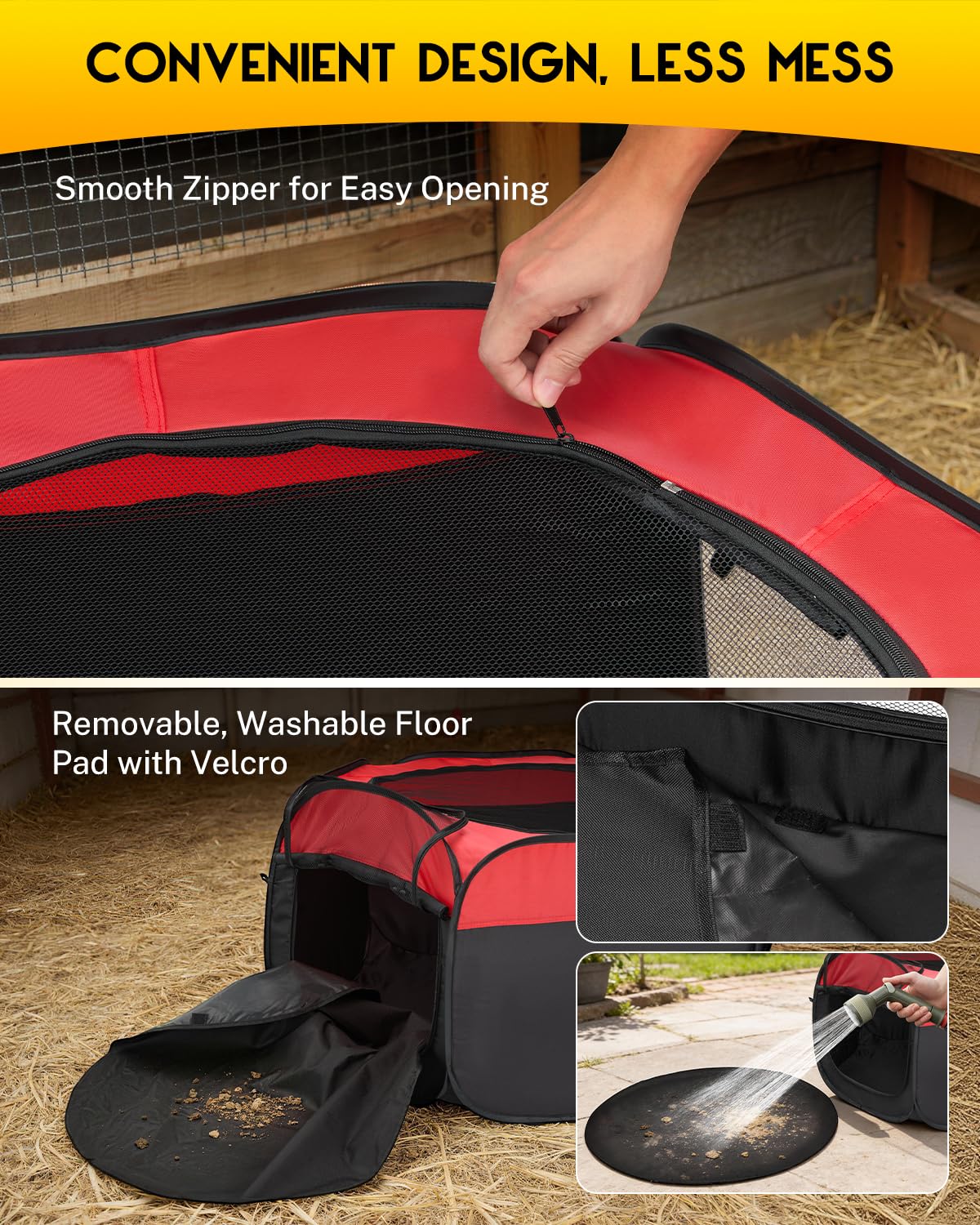 Magicfly feeder and waterer close-up for easy refilling and cleaning