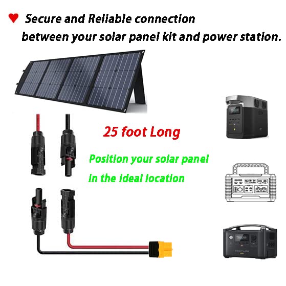 Magiktech cable connecting solar panel to power station demonstrating reliable power transfer benefit