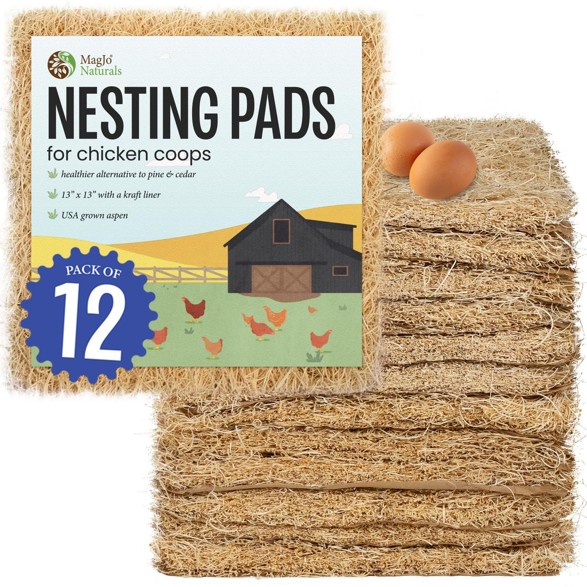 MagJo front packaging showing 12-pack, clear labeling and neat presentation benefit quick identification