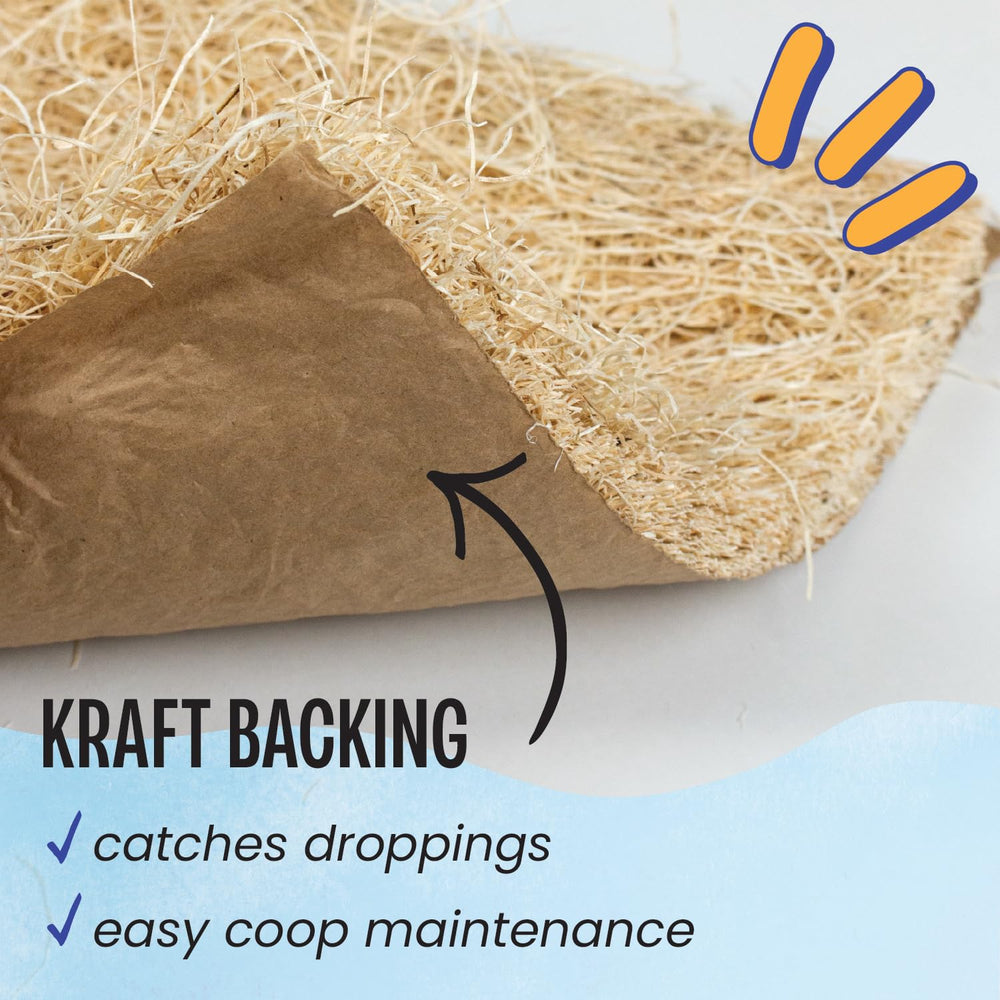 MagJo kraft paper backing close-up catching droppings for easier cleaning