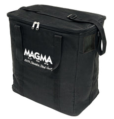 MAGMA front view of padded carrying case showing handles and round shape for easy transport