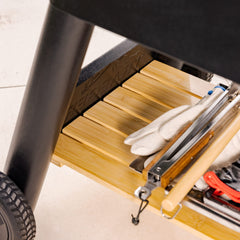 Magna Outdoors bamboo close-up showing grain and durable finish benefit