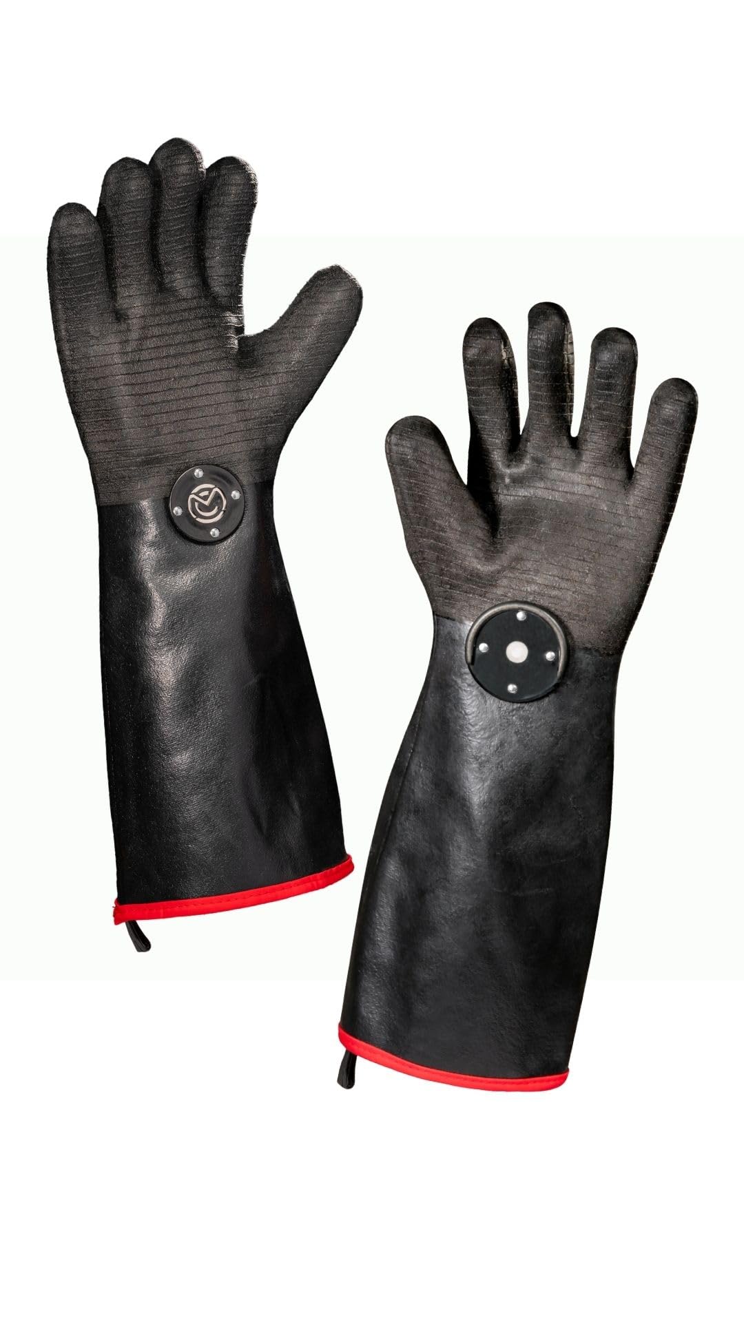 MagneCHEF front view of 18-inch gloves showing full coverage and benefit increased safety