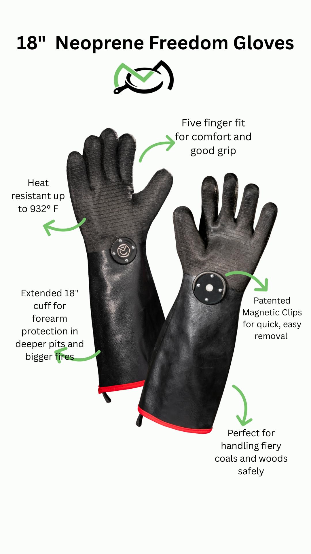 MagneCHEF gloves in use at a backyard grill offering confident handling