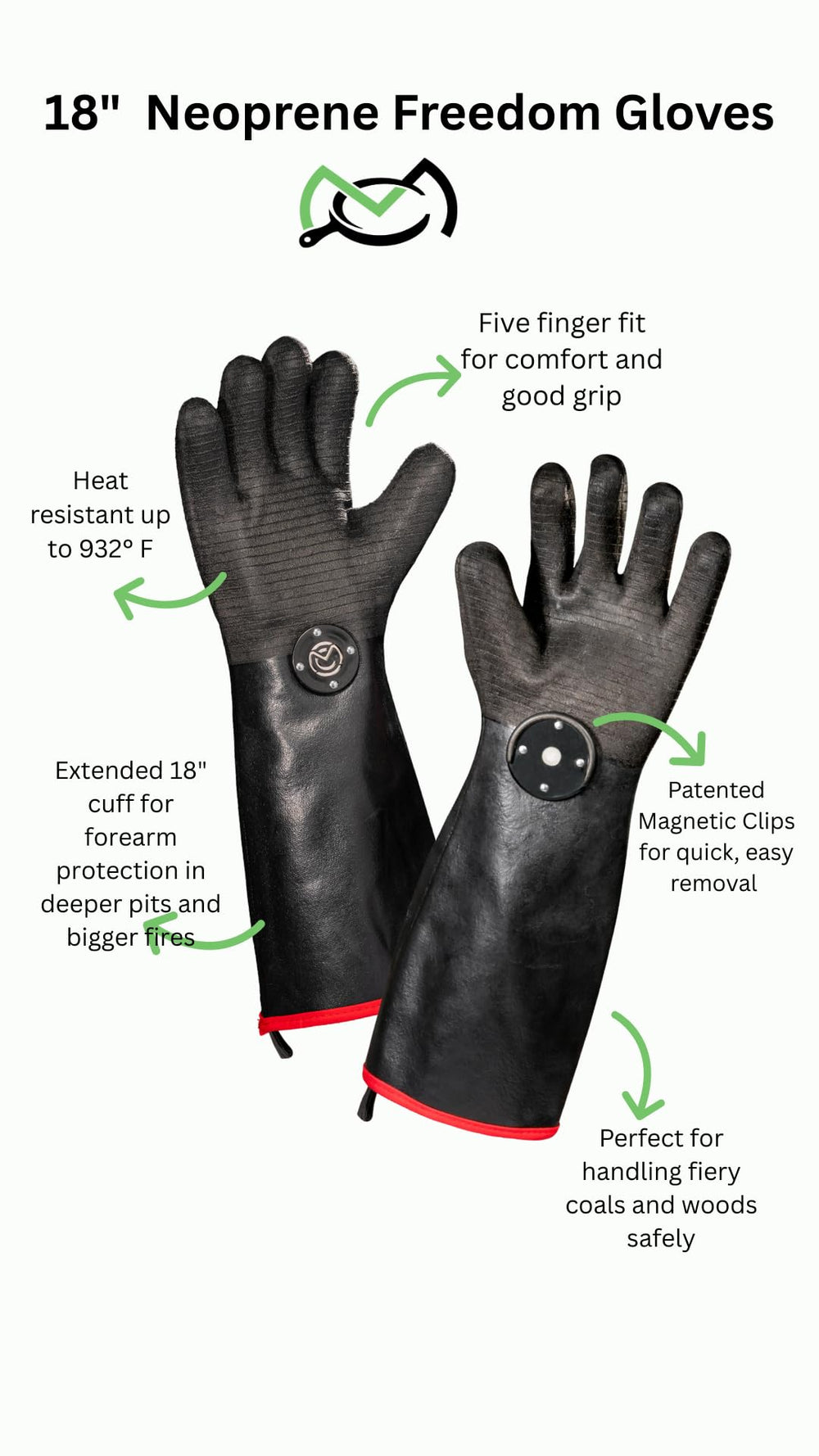 MagneCHEF gloves in use at a backyard grill offering confident handling