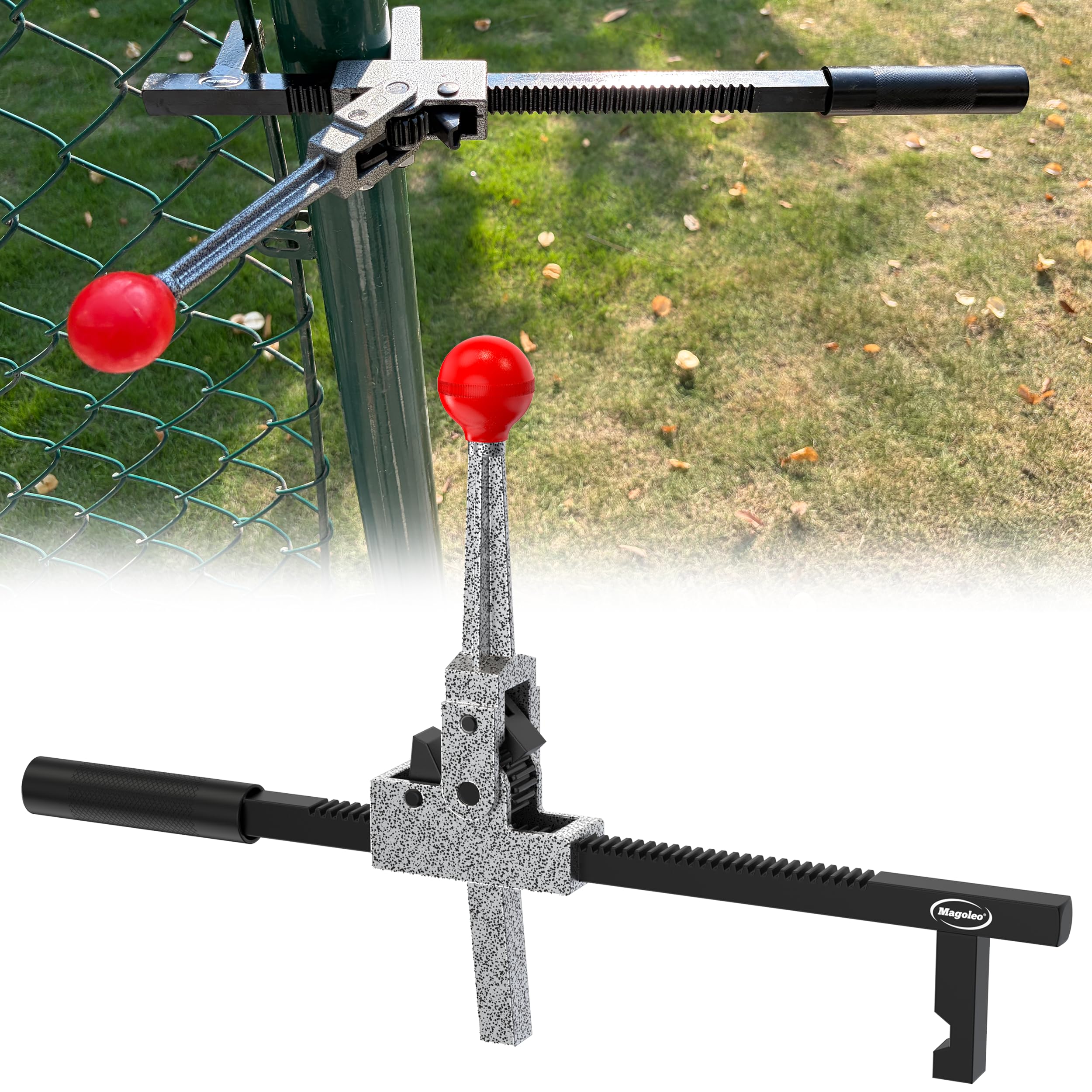 Magoleo front view of stretcher showing tool shape and ready-to-use benefit