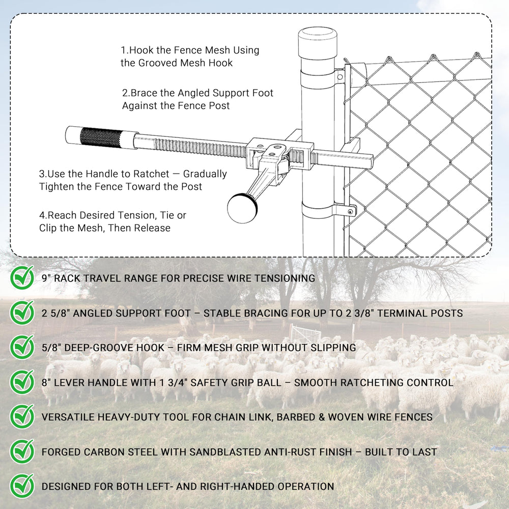 Magoleo installed on chainlink fence showing proper use and faster installation benefit