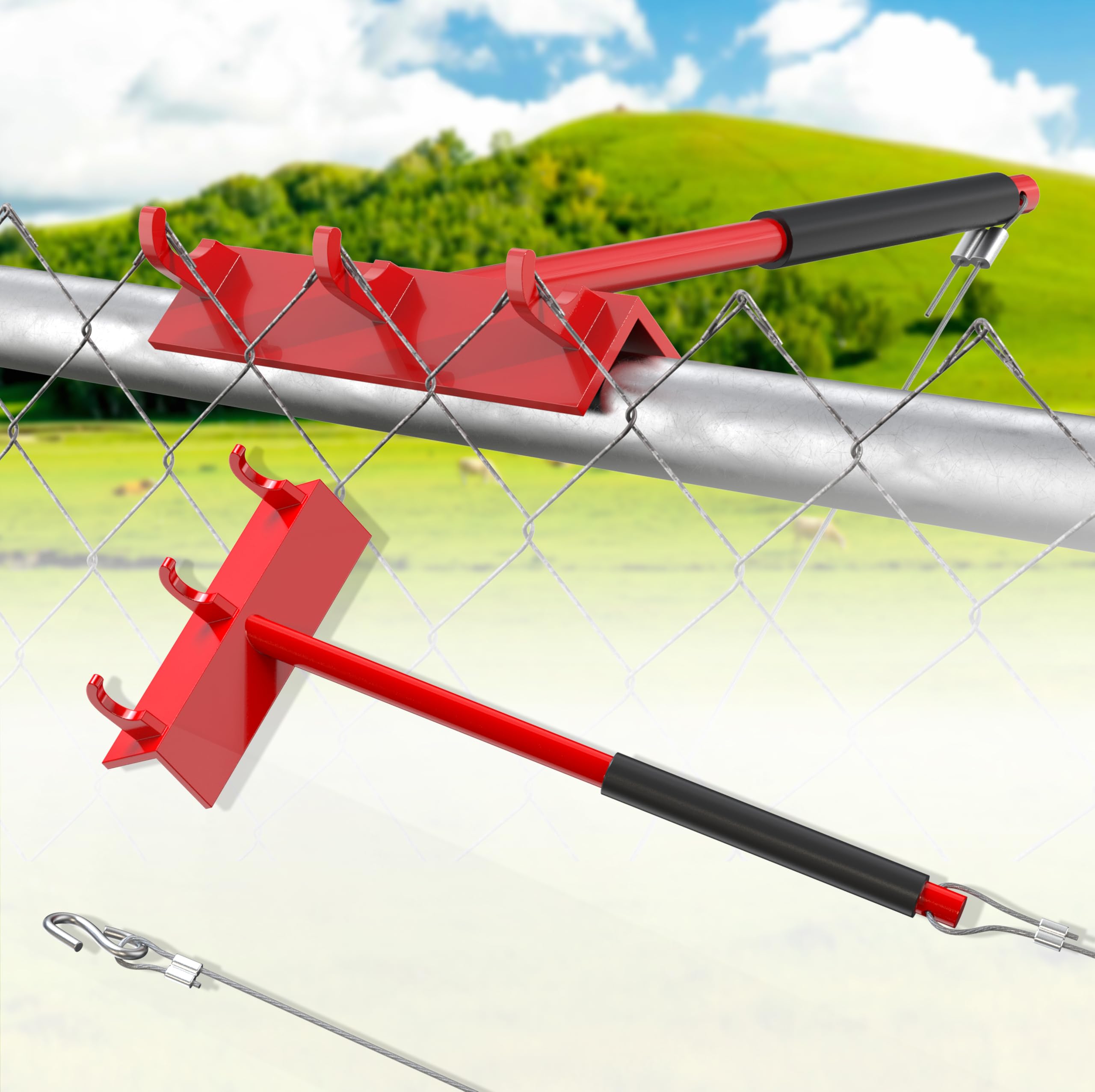 Magoleo top rail stretcher front profile showing stable contact and faster installations