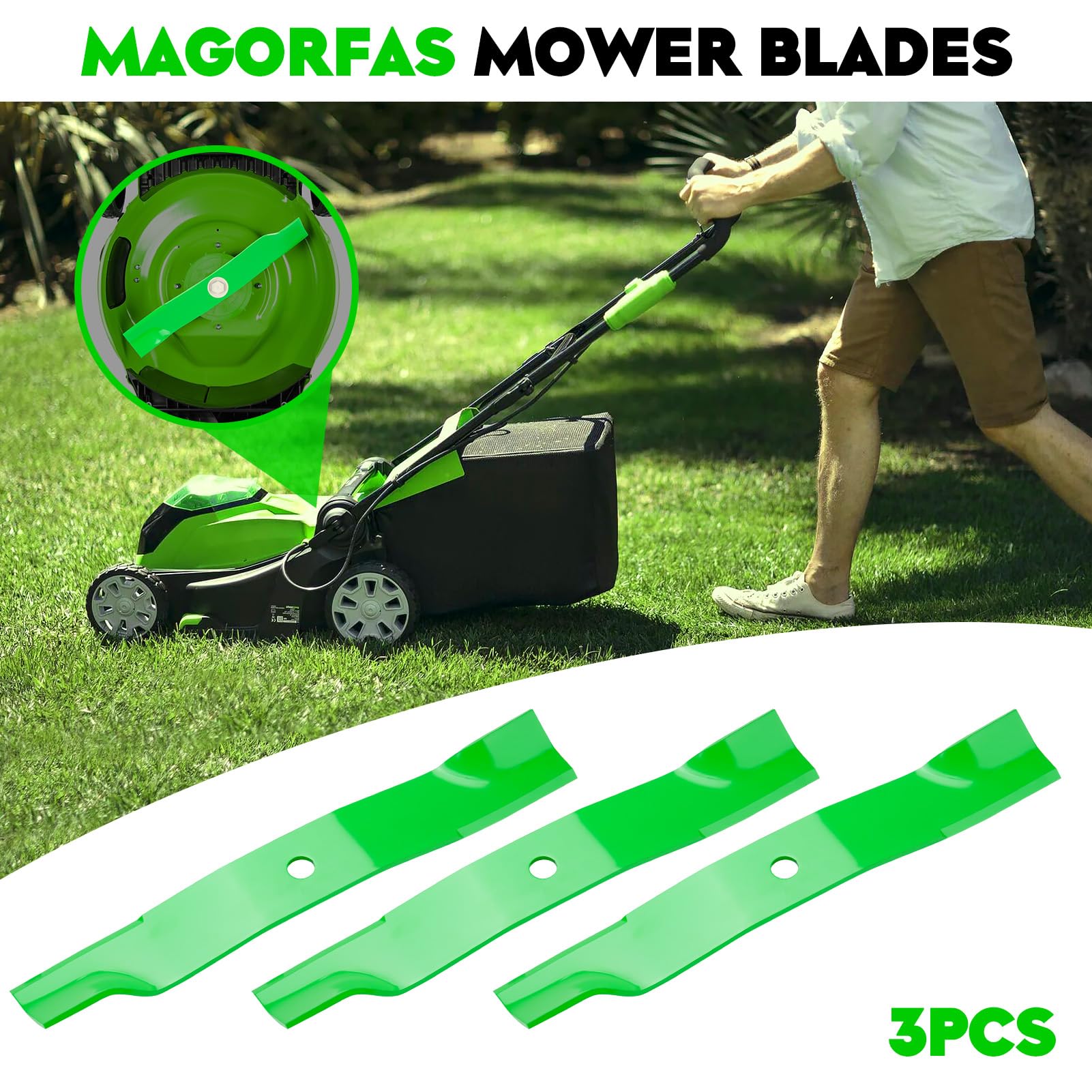 Magorfas blade beside ruler showing 20 7/8 inch length for easy parts confirmation