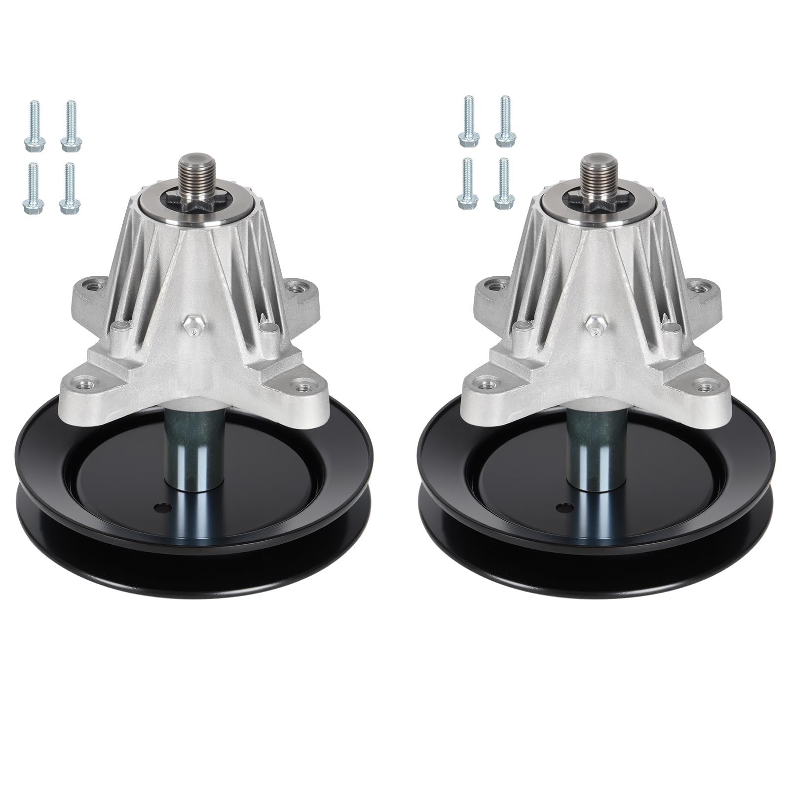 Magorfas front view of two assembled spindles showing ready-to-install condition and reliability