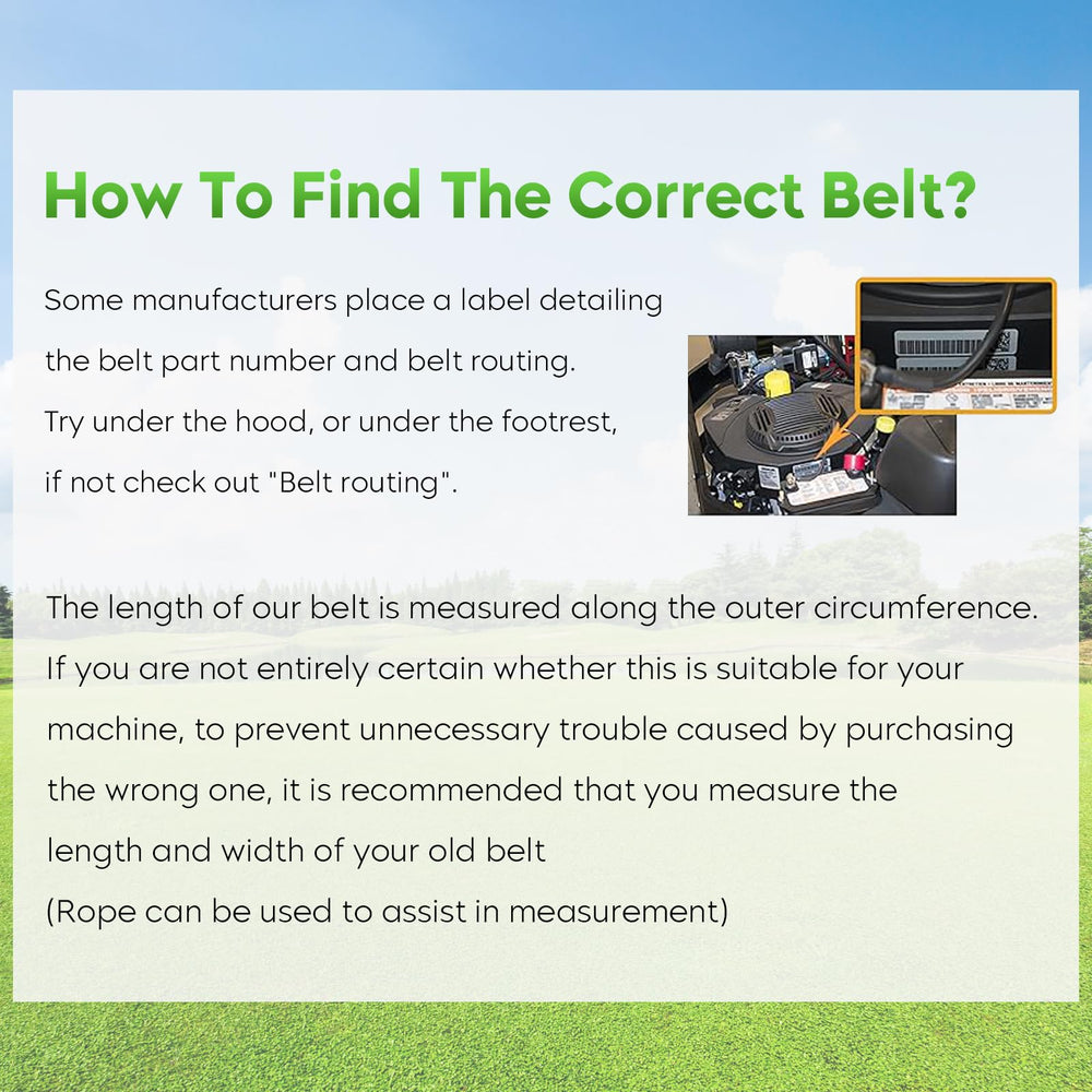 Magorfas belt featured on a riding mower in a garden setting for reliable lawn maintenance