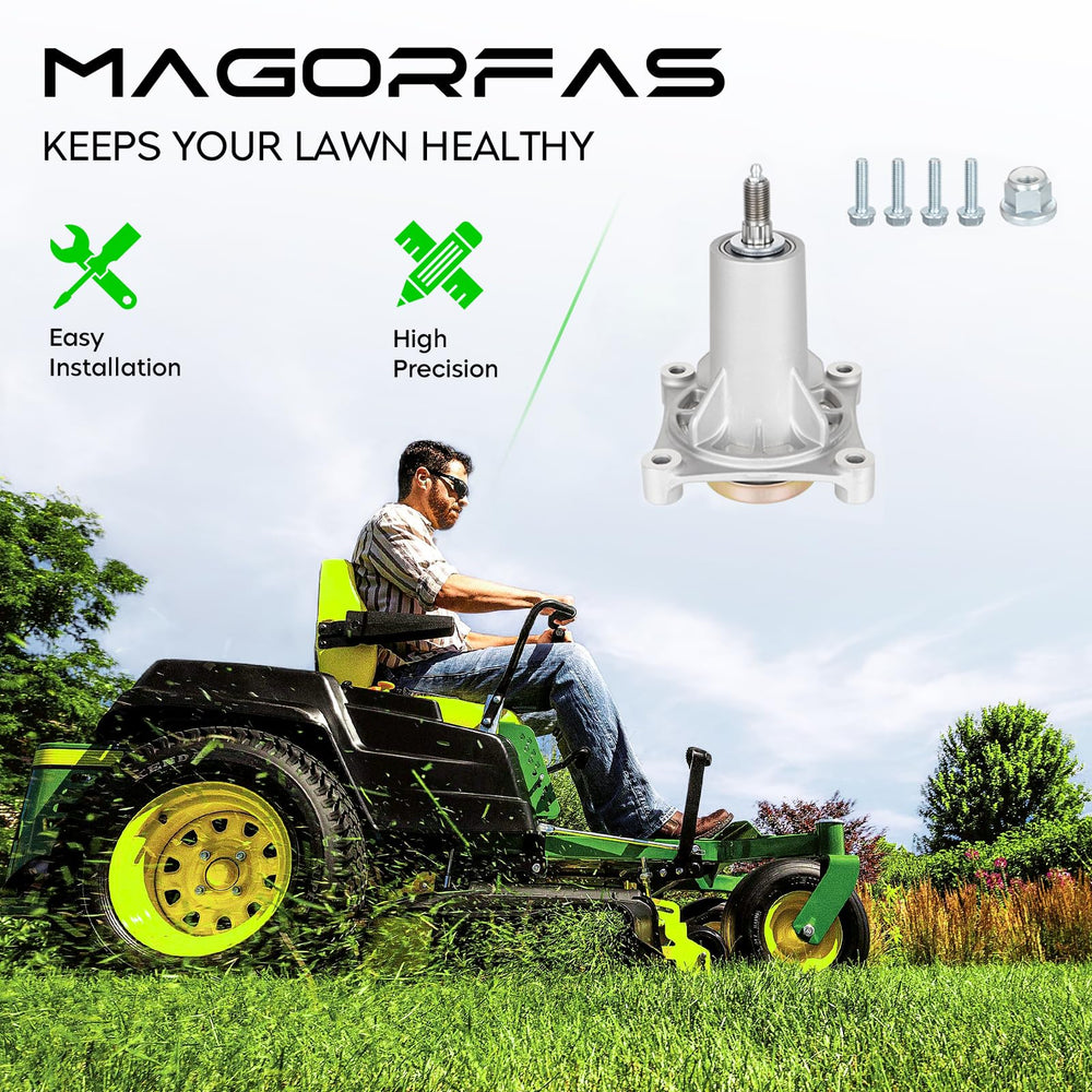 Magorfas installed on lawn tractor showing restored deck performance