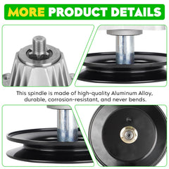 Magorfas spindle side profile with visible 6-7/8" height for correct deck clearance