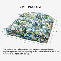 Magpie Fabrics back of cushion with ties visible for secure attachment benefit