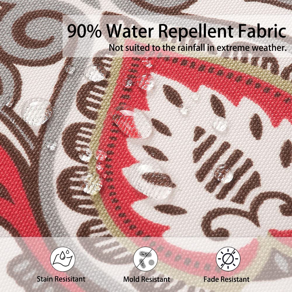 Magpie Fabrics close-up of canvas polyester texture highlighting water-resistant coating and vivid print