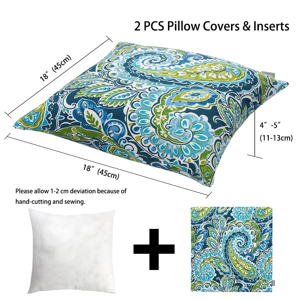 Magpie Fabrics close-up of paisley pattern highlights durable, fade-resistant print