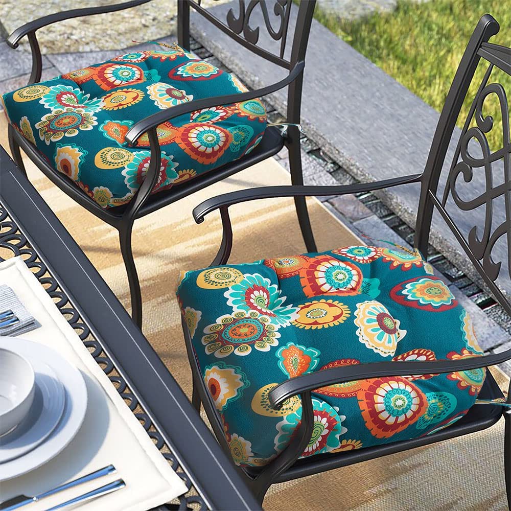 Magpie Fabrics front view of floral green cushion showing pattern and shape, enhances decor