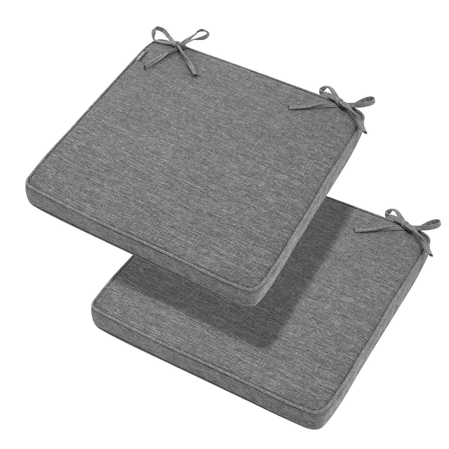 Magpie Fabrics front view of heather grey cushion showing clean finish and modern look for instant comfort