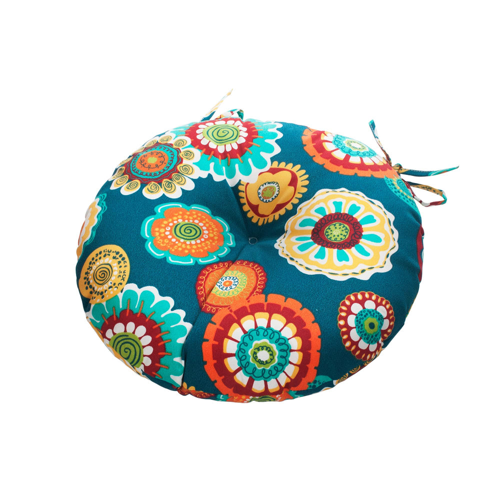 Magpie Fabrics cushions in a table setting enhancing outdoor dining comfort
