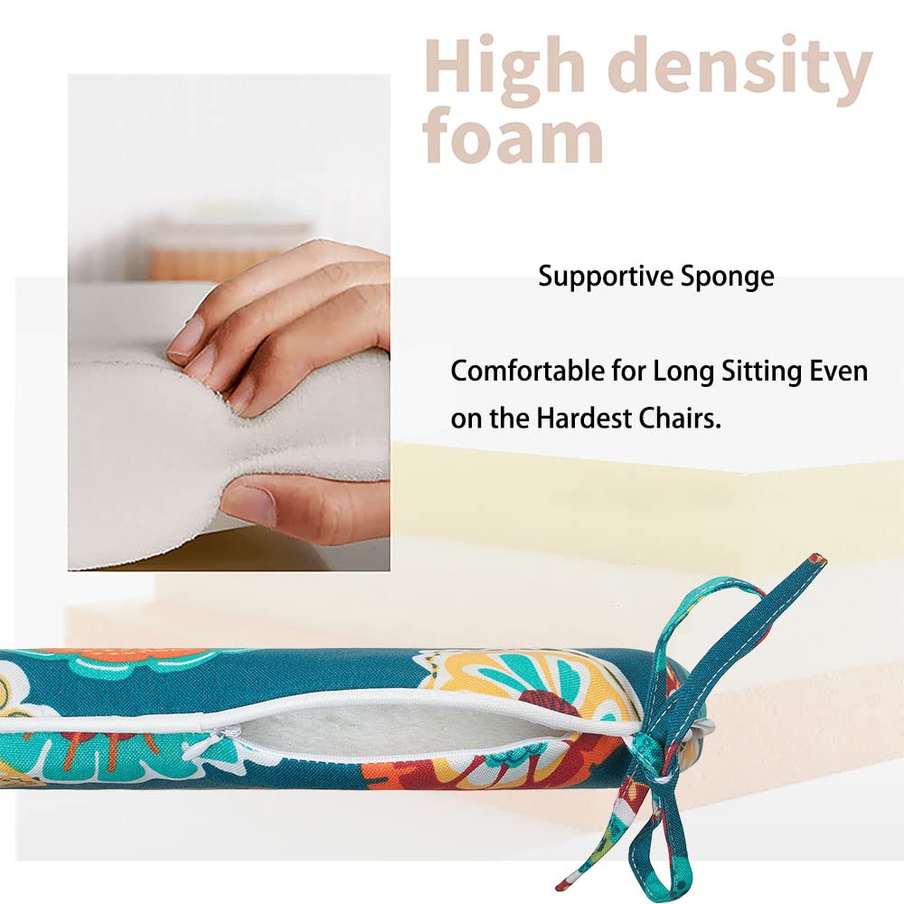 Magpie Fabrics cushion next to ruler showing 17x16 inch size for accurate fit assessment