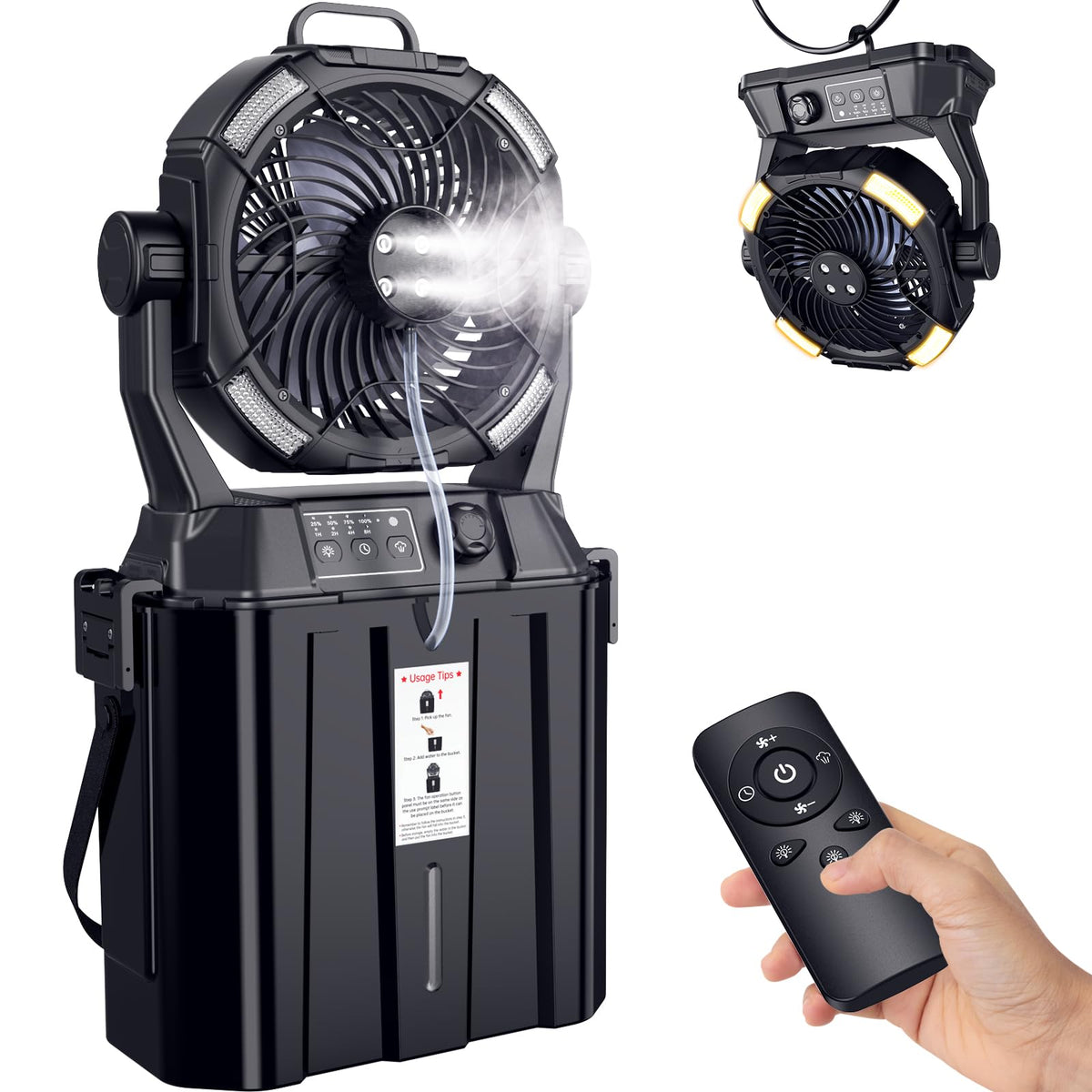 MAGTHIC front view with bucket showing portable outdoor cooling benefit