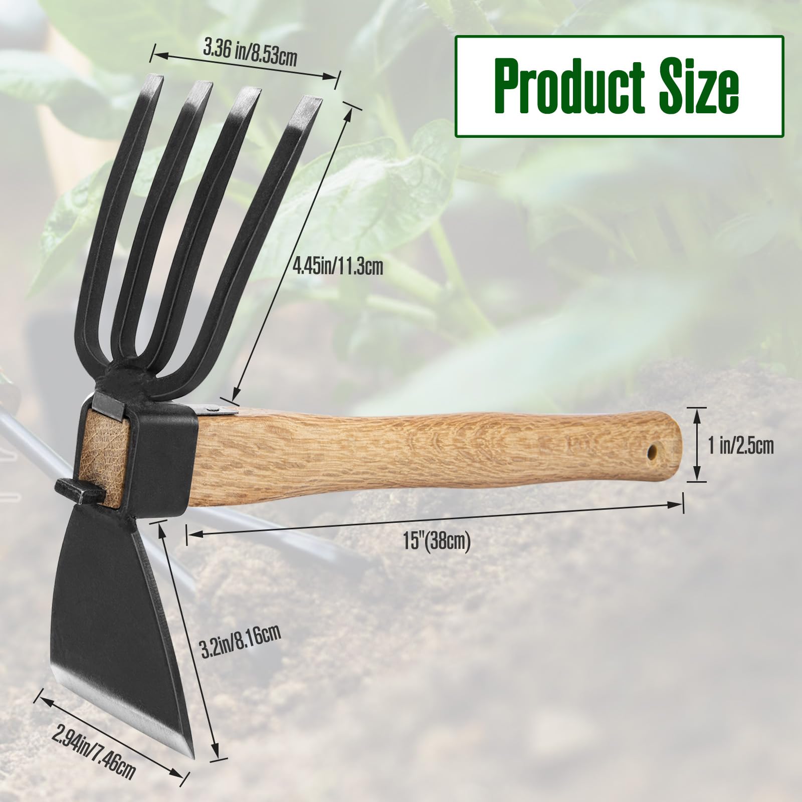 MAHOOMMAKH close-up of sharp steel blade for fast weed cutting and precise slicing
