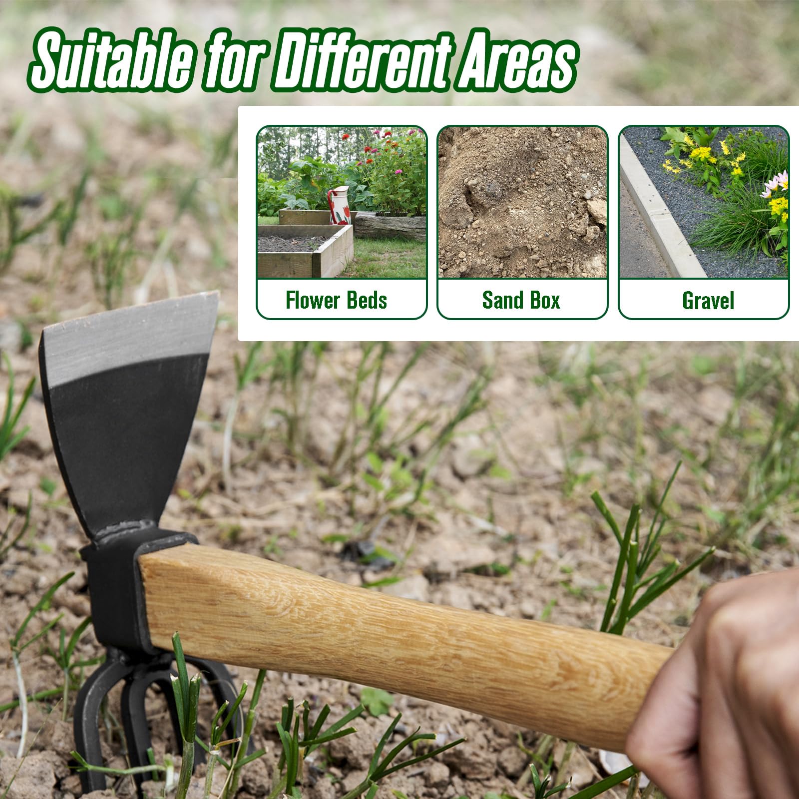 MAHOOMMAKH wooden handle with non-slip grip for comfortable, reduced-strain use