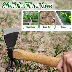 MAHOOMMAKH wooden handle with non-slip grip for comfortable, reduced-strain use