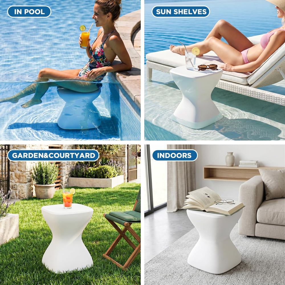 MaiMaiMonster stool on patio showing versatile use out of water