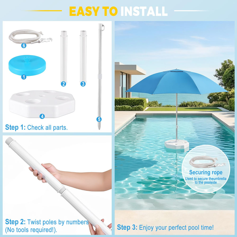 MaiMaiMonster umbrella tilted showing adjustable angle for targeted shade