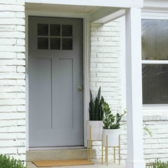 Main + Mesa close-up of embossed metal detail highlighting tactile finish and charm