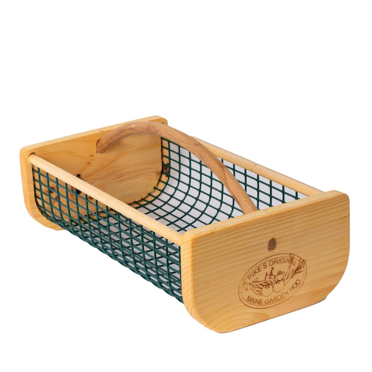 Maine Garden Lil Hod front view shows rustic basket and easy carrying