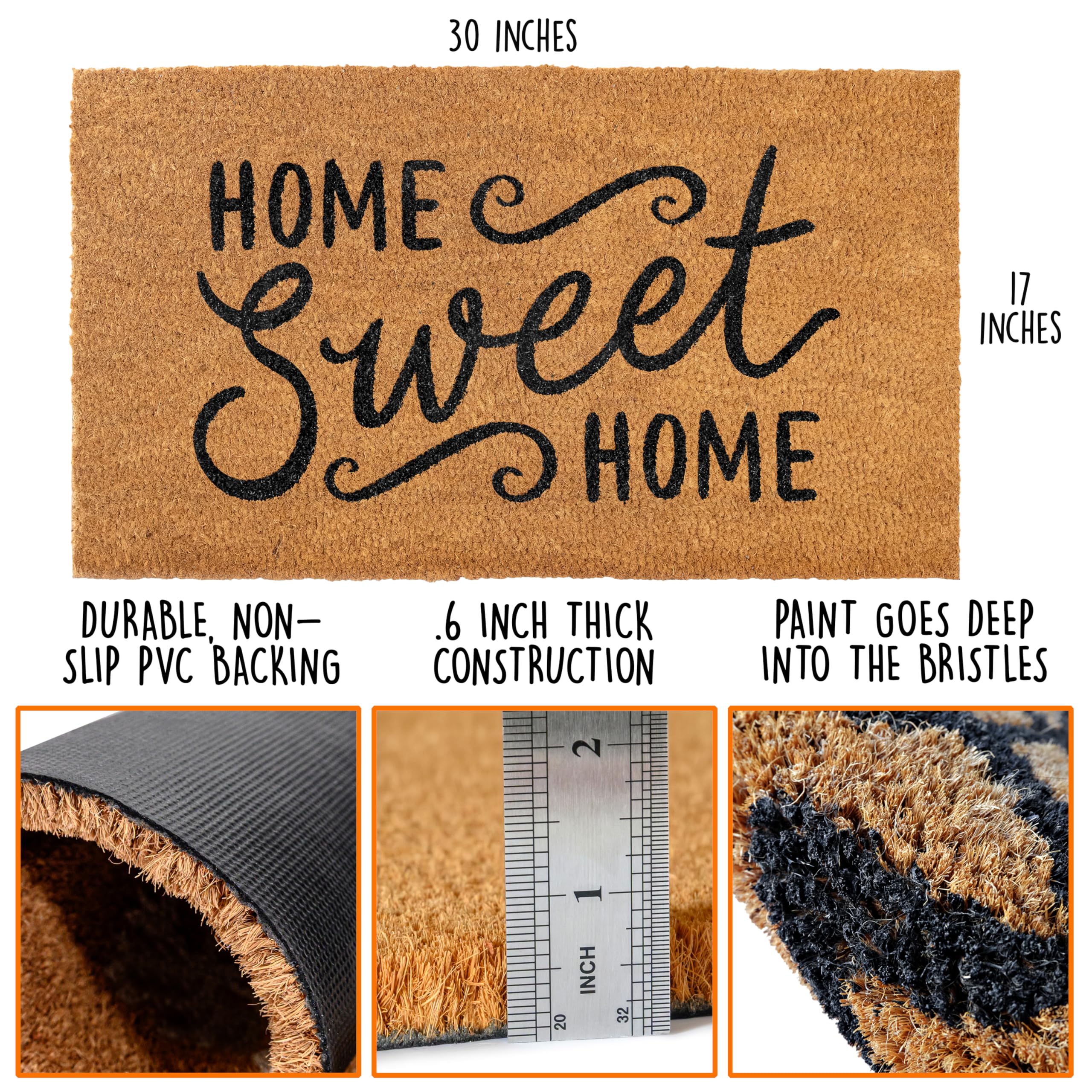 MAINEVENT close-up of coir texture showing durable fibers and scraping power