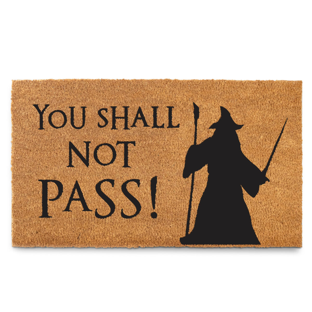 MAINEVENT front view of you shall not pass doormat showing bold message and durable look