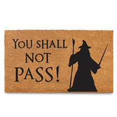 MAINEVENT front view of you shall not pass doormat showing bold message and durable look