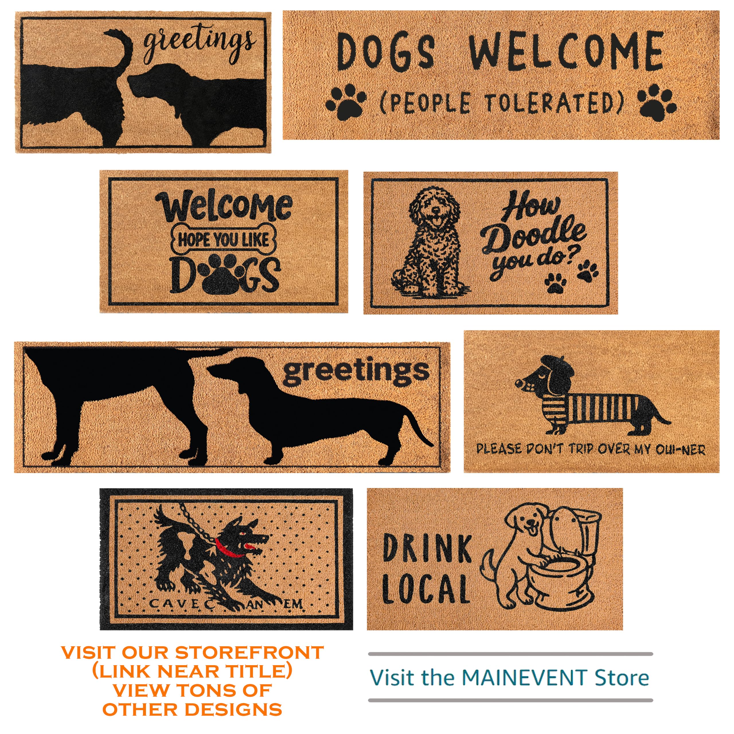 MAINEVENT mat in use with dog entering, reducing tracked dirt inside