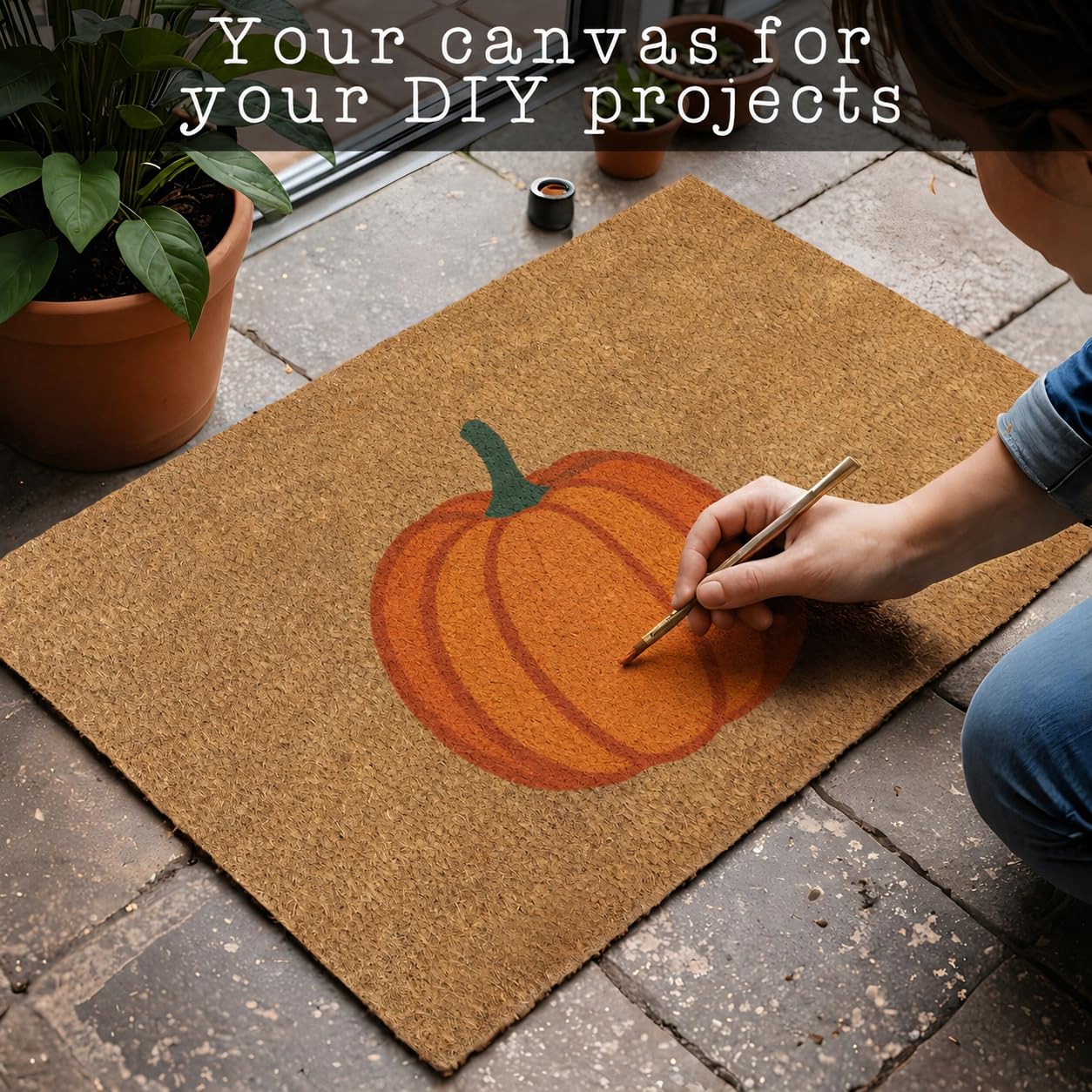 MAINEVENT lifestyle entryway display showing finished mat enhancing a home entrance