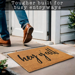 MAINEVENT doormat on porch with shoes, welcoming guests and protecting entry floors
