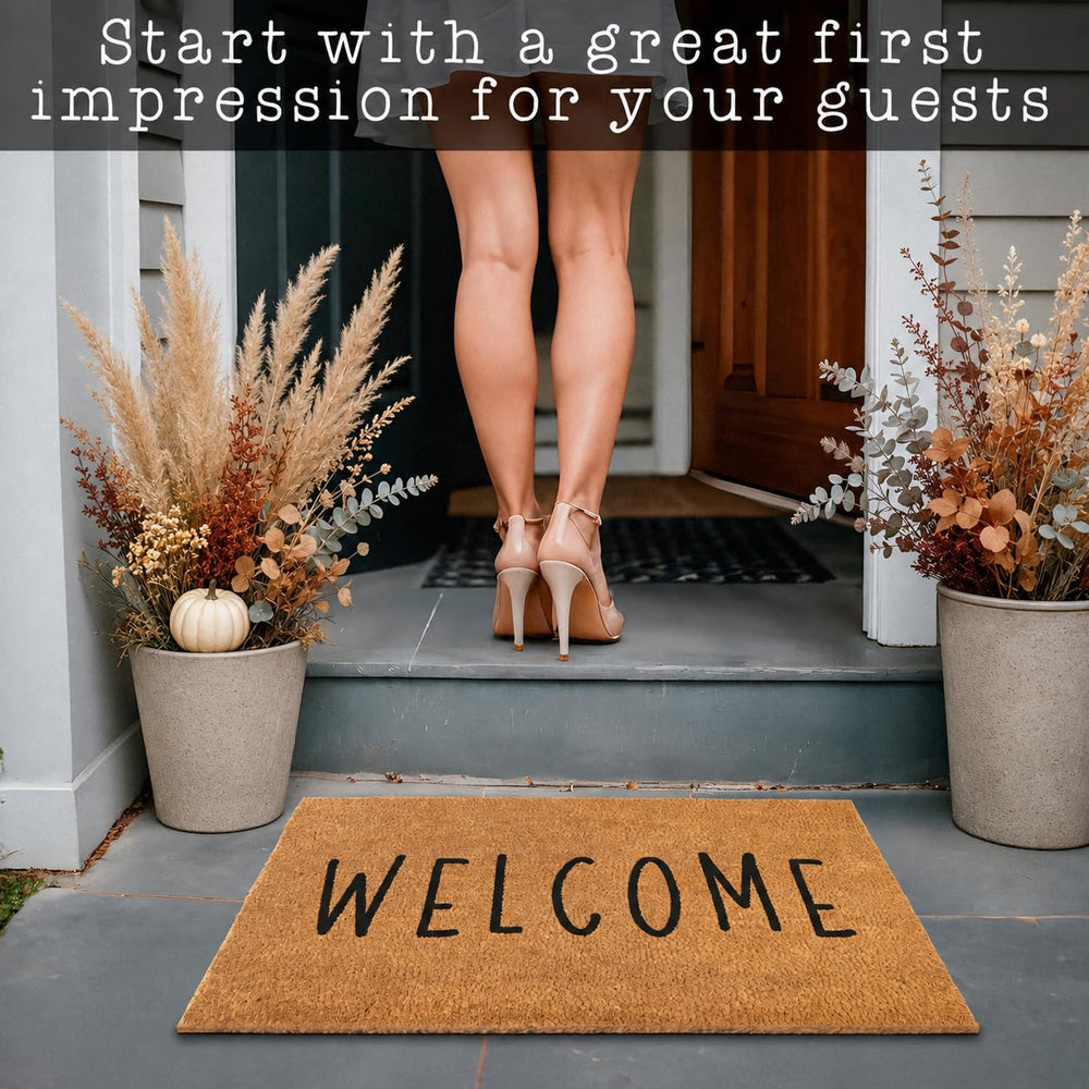 MAINEVENT styled with seasonal decor enhancing doorstep look
