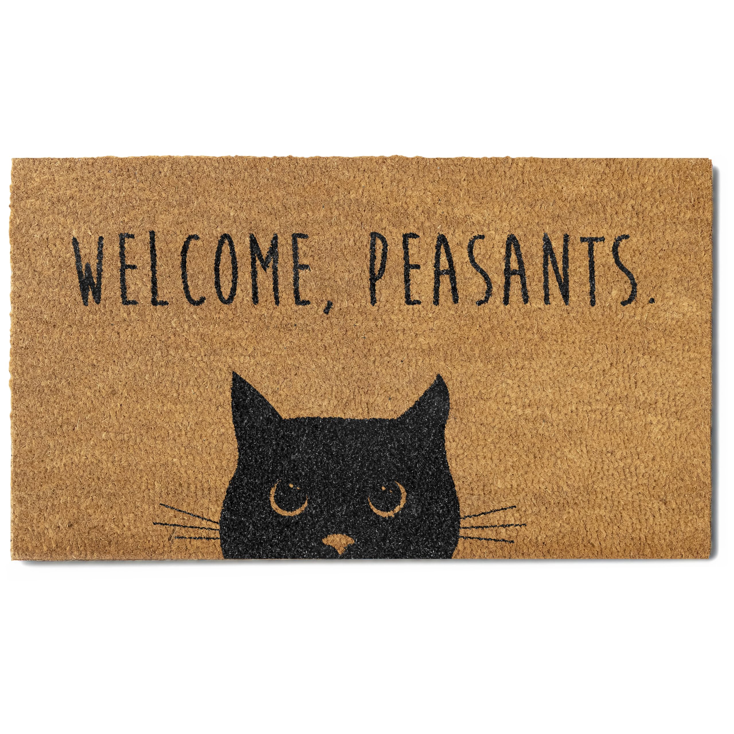 MAINEVENT welcome peasants front view showing bold cat design and clear message