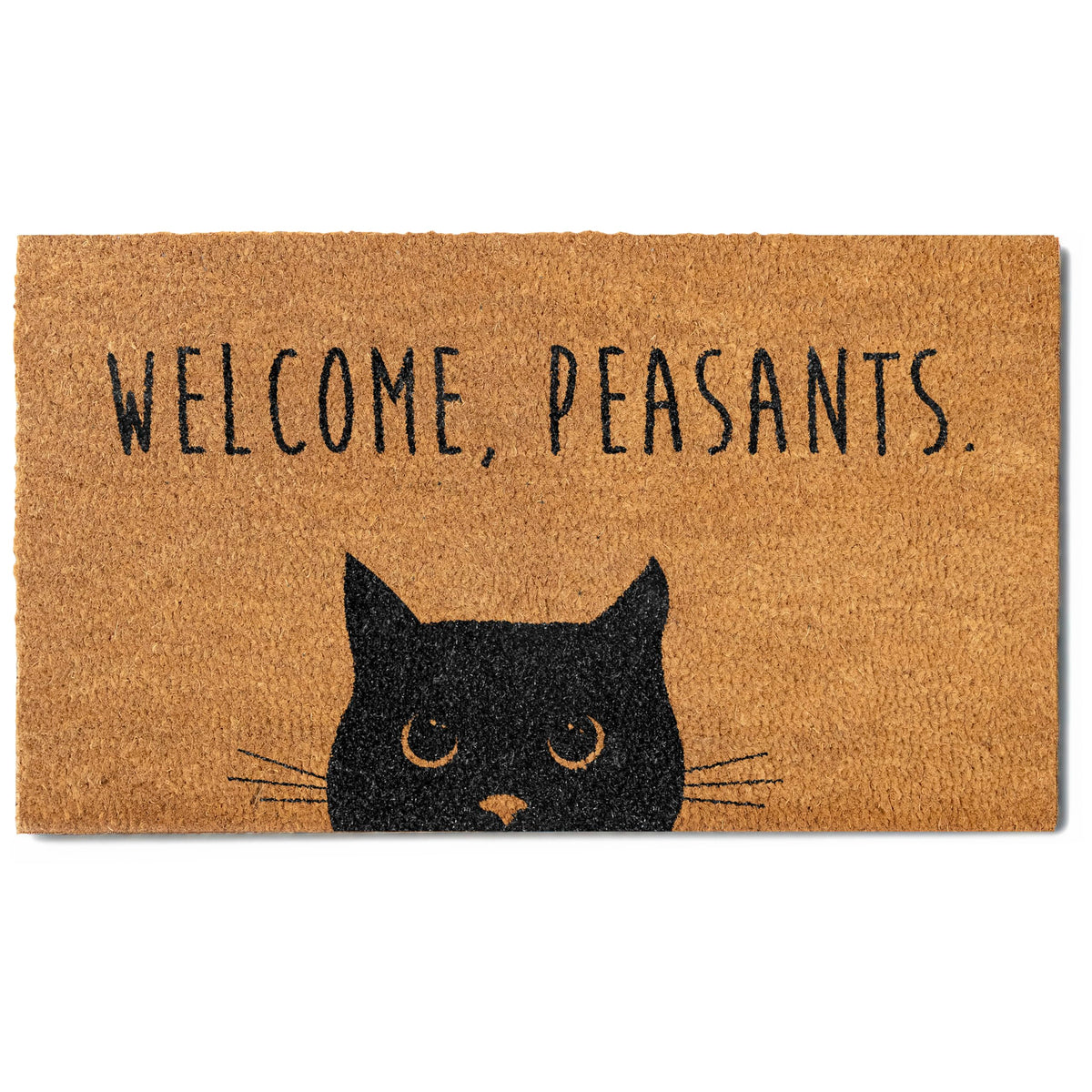 MAINEVENT welcome peasants front view showing bold cat design and clear message