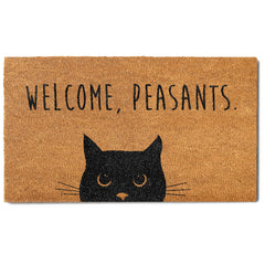 MAINEVENT welcome peasants front view showing bold cat design and clear message