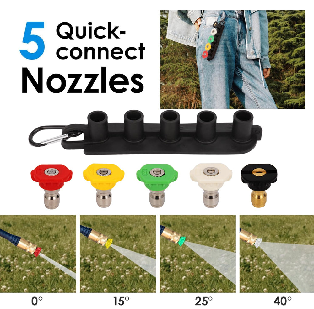Mairbear size comparison with a standard hose showing scale and storage convenience benefit