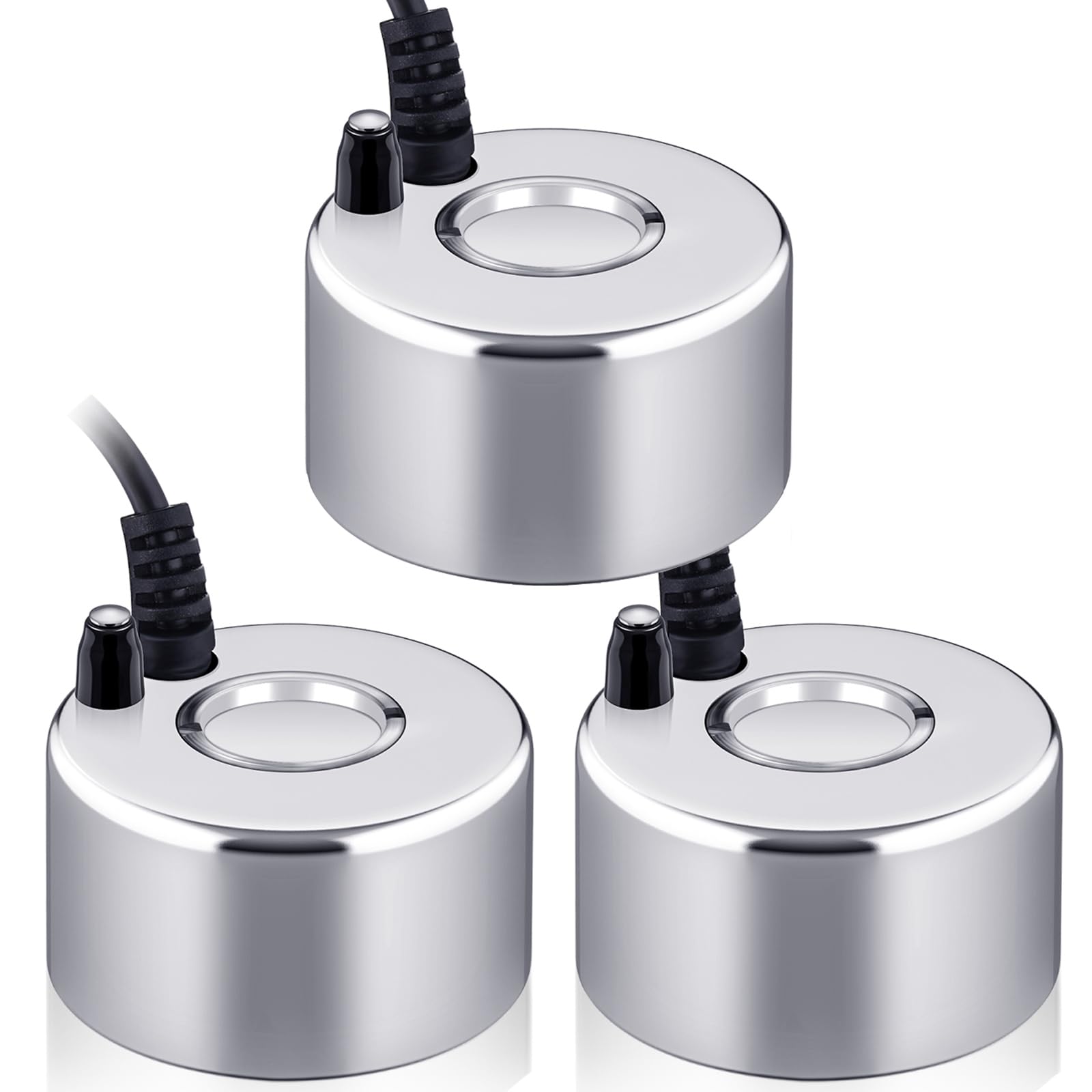 Maitys front view of three mist makers showing compact set and versatility