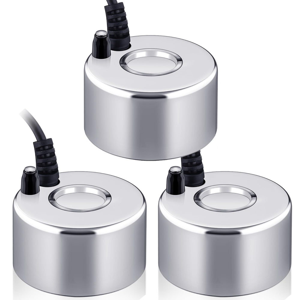 Maitys front view of three mist makers showing compact set and versatility
