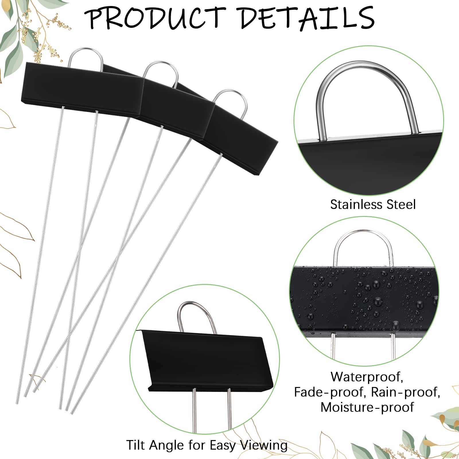 Maitys stake detail highlighting two-leg support for wind-resistant stability