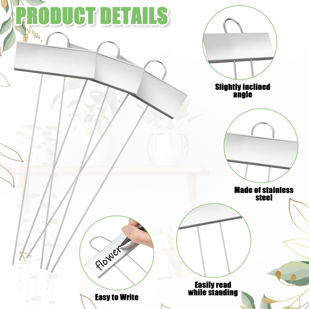 Maitys two-legged stainless stake inserted in soil showing stable support