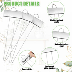 Maitys two-legged stainless stake inserted in soil showing stable support