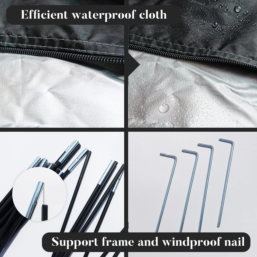 MAIZOA folded tent packed for transport and easy storage