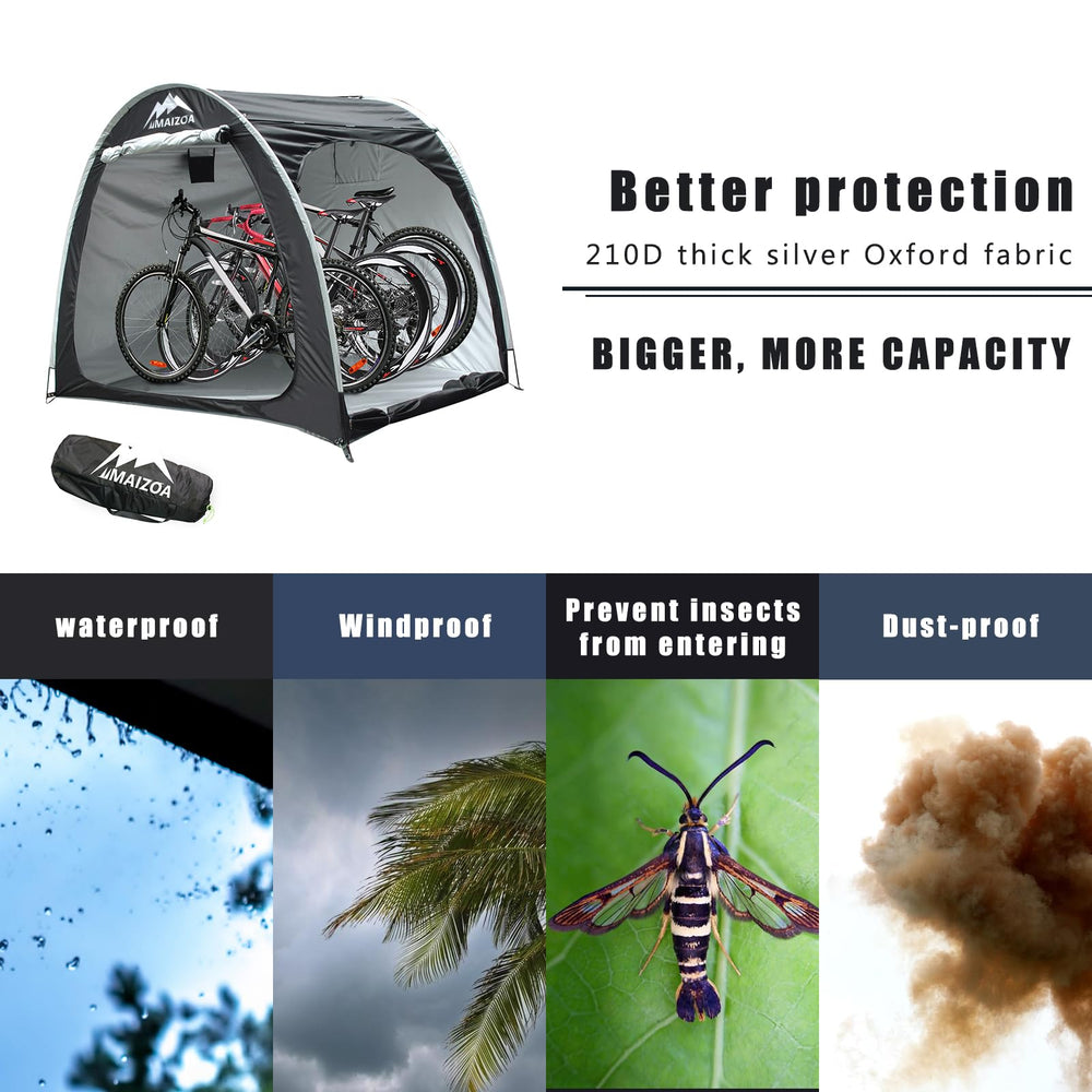 MAIZOA backyard lifestyle setup keeping tools and bikes tidy